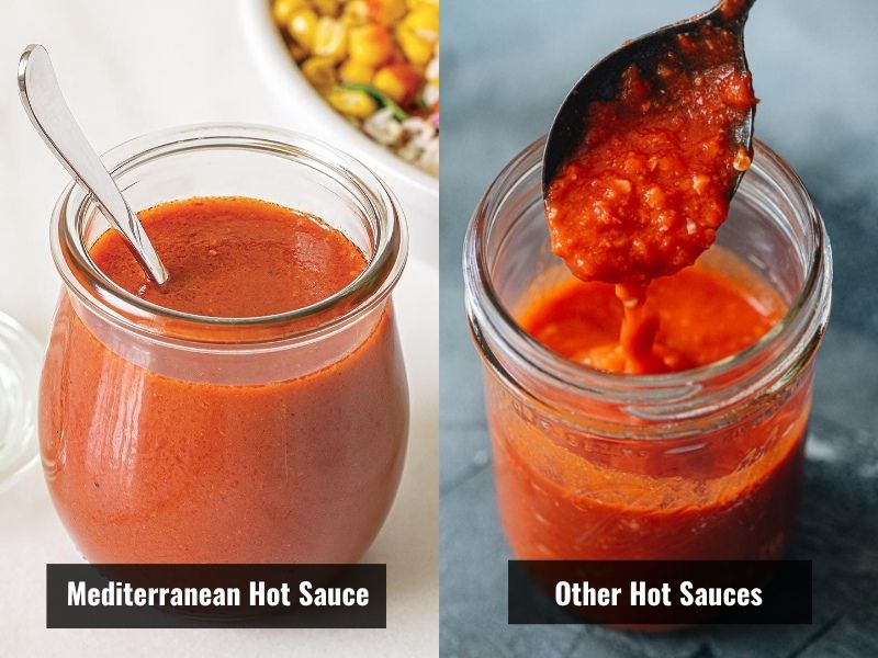 Comparison of Mediterranean hot sauce with others