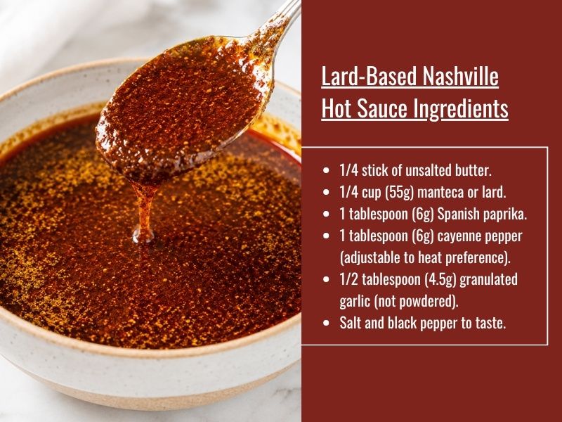 Lard-based Nashville hot sauce
