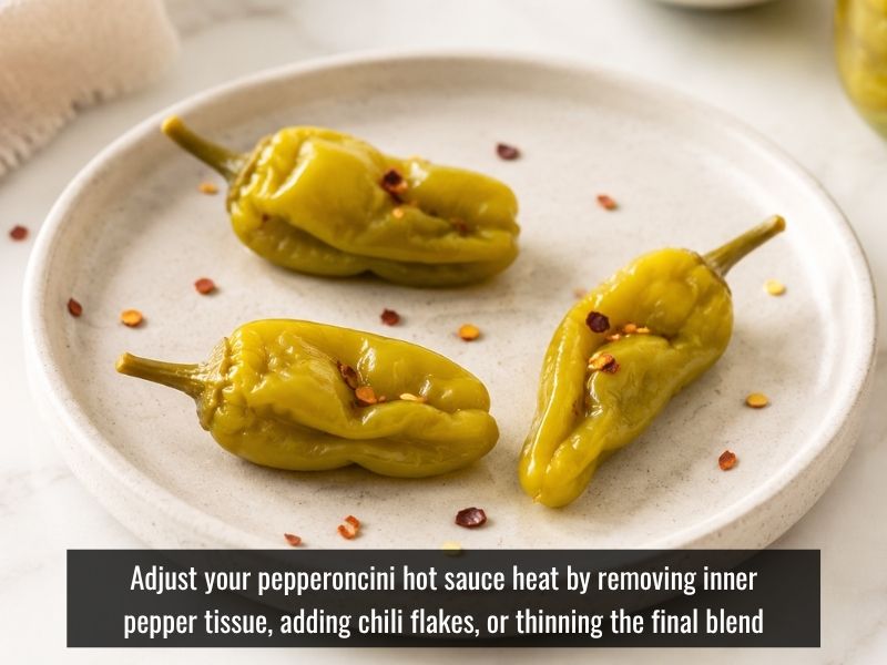 Pepperoncini hot sauce heat adjustment
