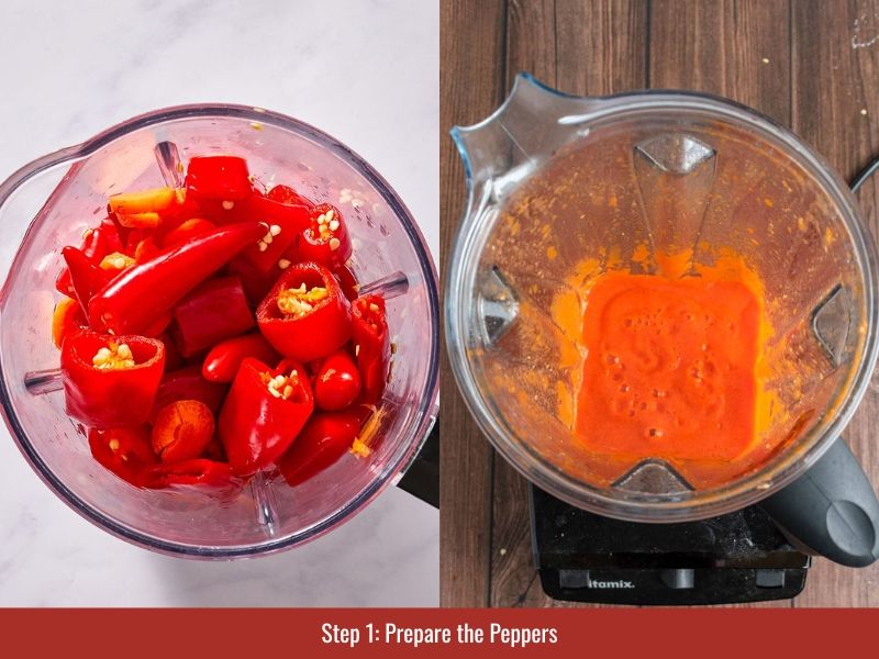 Remove stems from habanero peppers, then blend until completely smooth