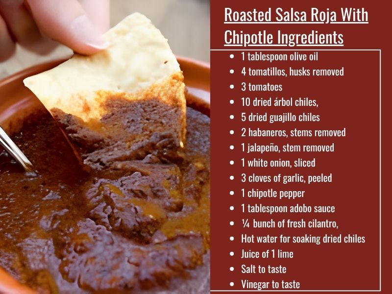 Roasted salsa roja with chipotle