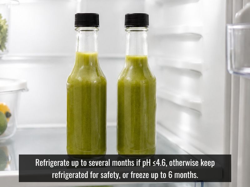 How to store serrano hot sauce