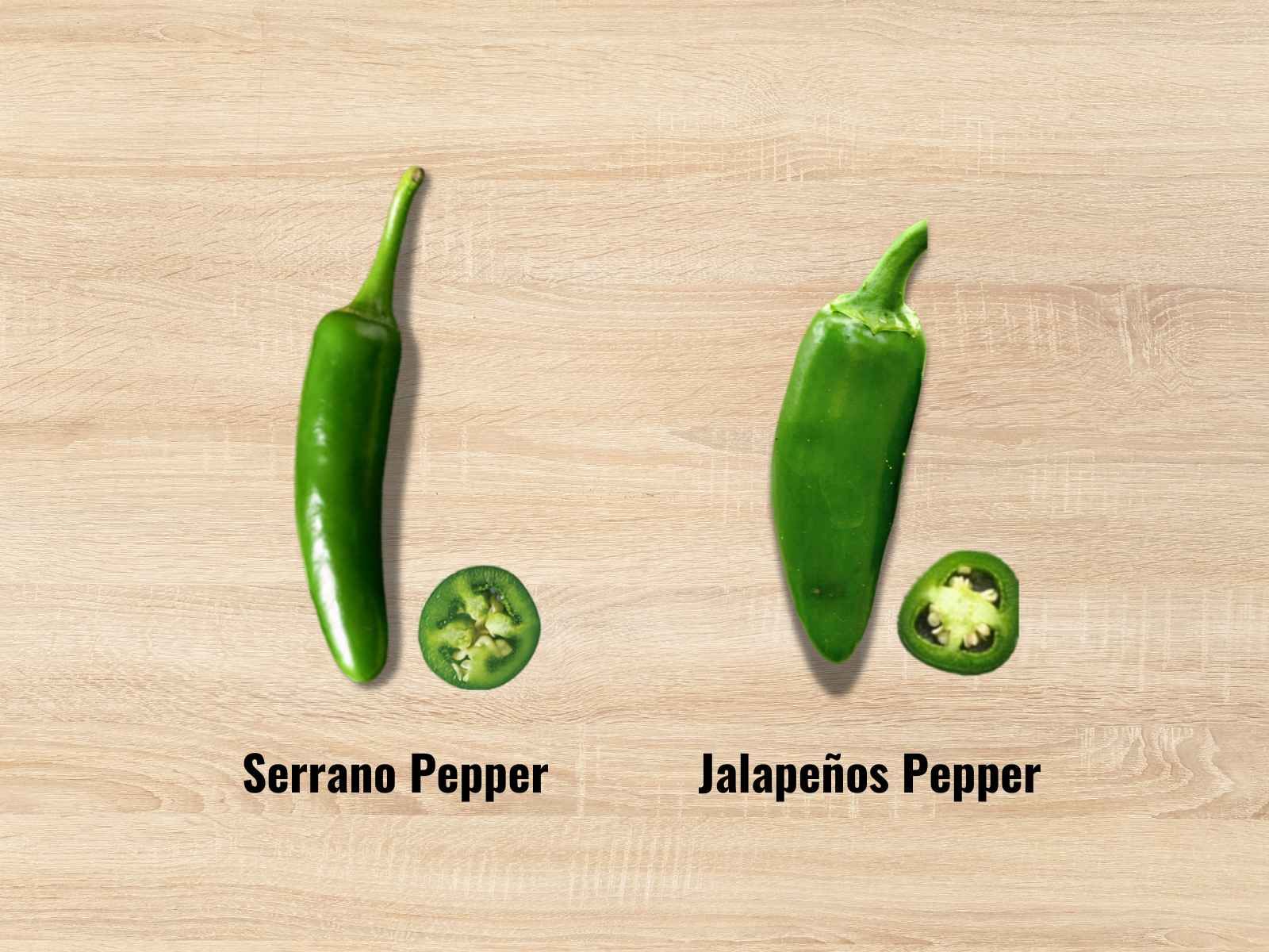 serrano vs jalapeno pepper