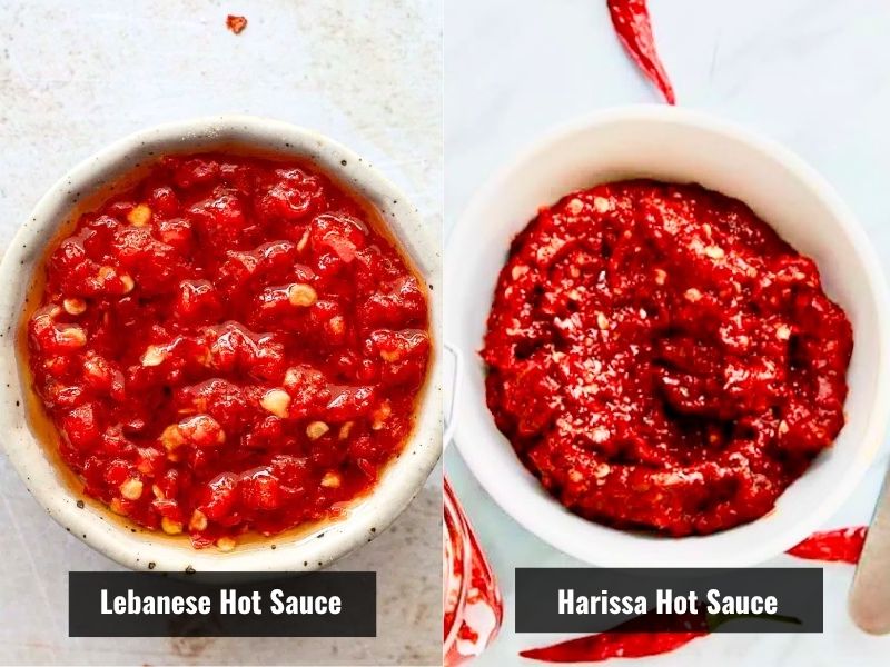 Shatta, harissa, and zhoug comparison