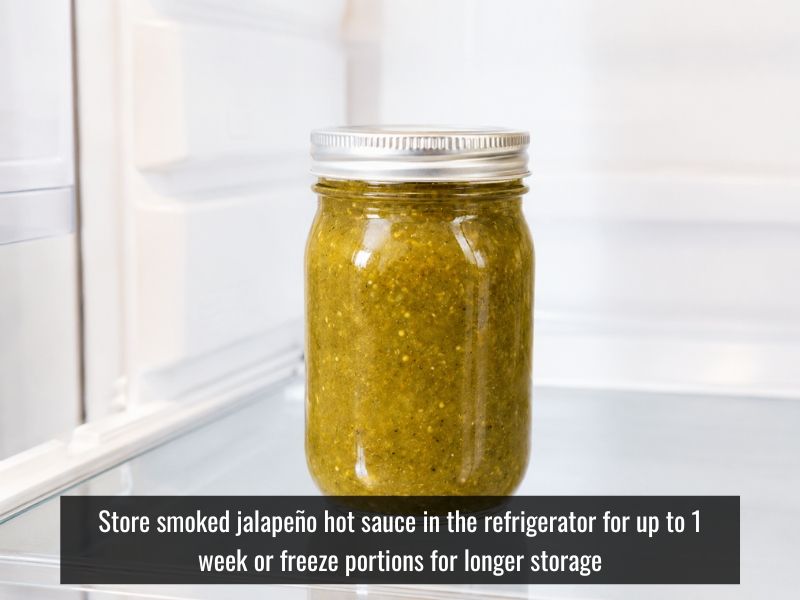 Smoked hot sauce stored in sealed glass bottles