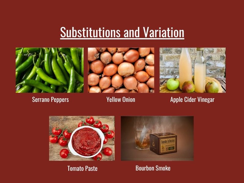 Substitute or Change in Smoked Hot Sauce
