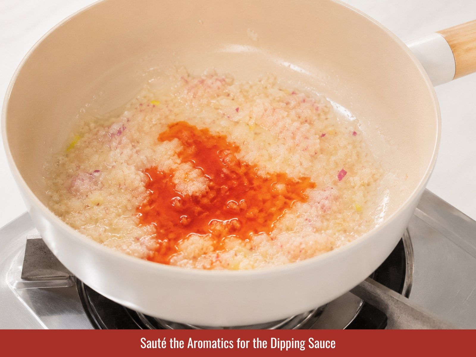 Step 13: Sauté aromatics for dipping sauce
