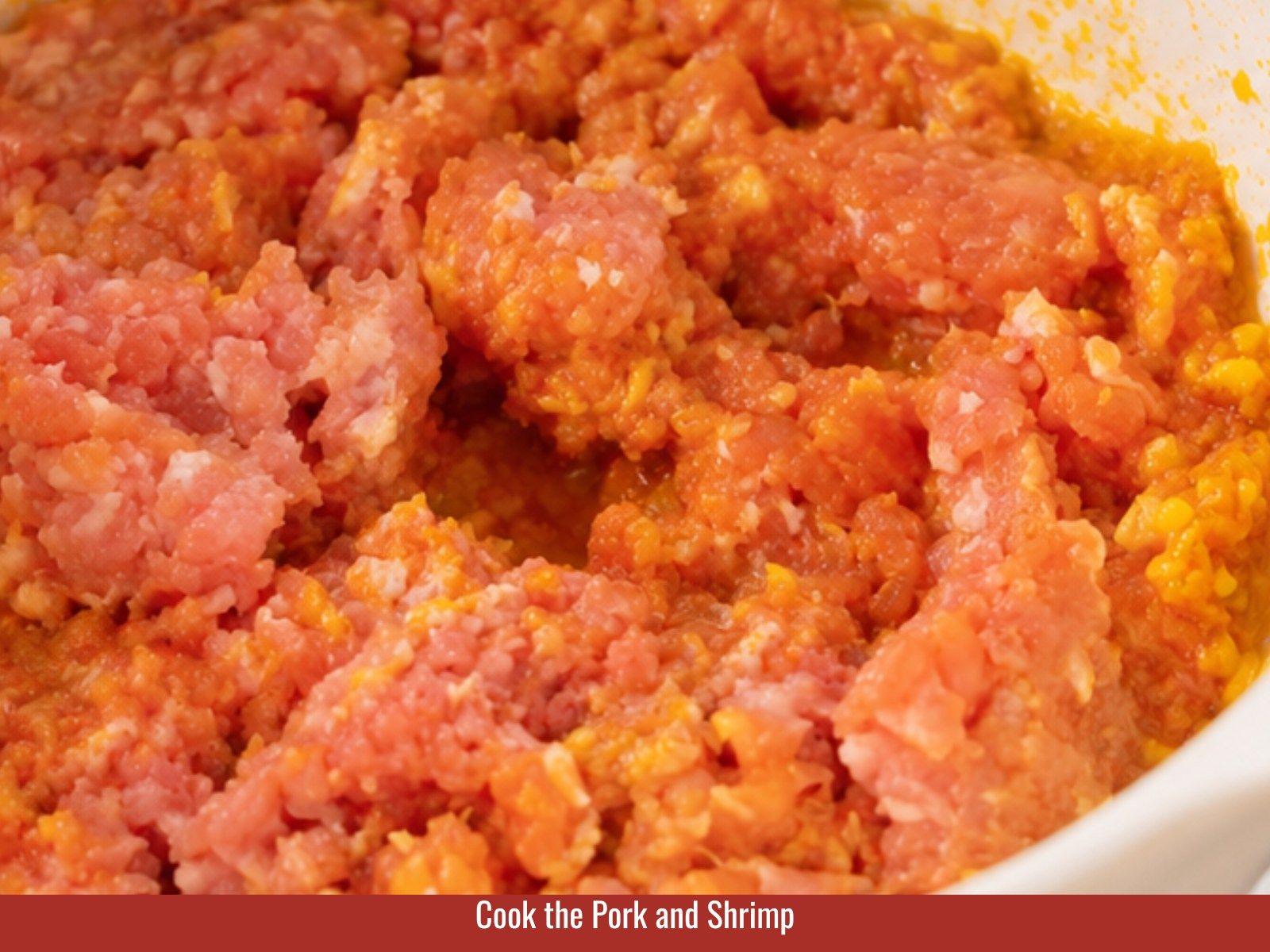 Step 14: Cook the pork and shrimp for dipping sauce