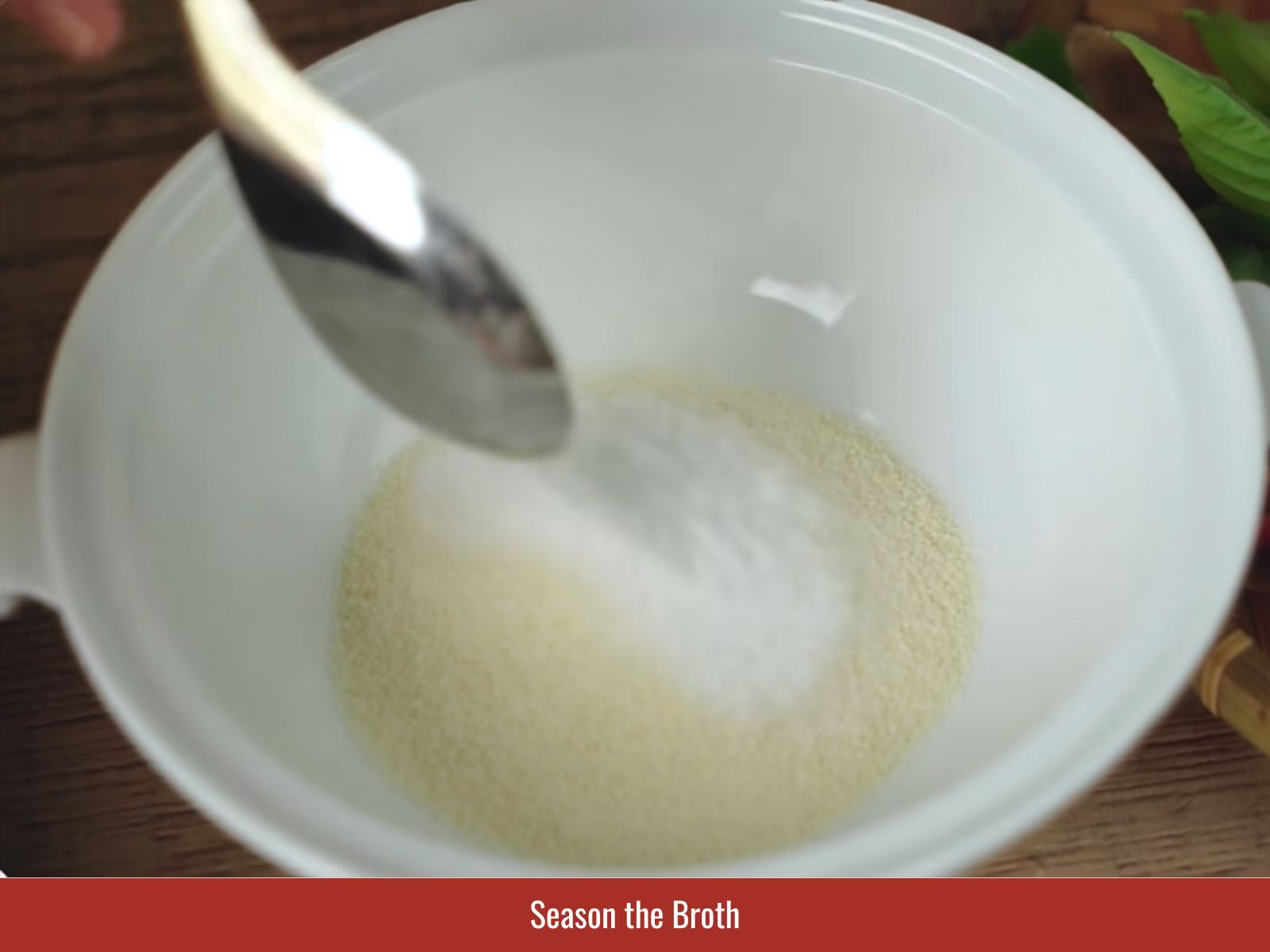 Seasoning the pho broth