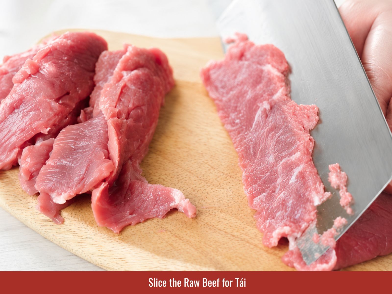 Slicing paper-thin raw beef