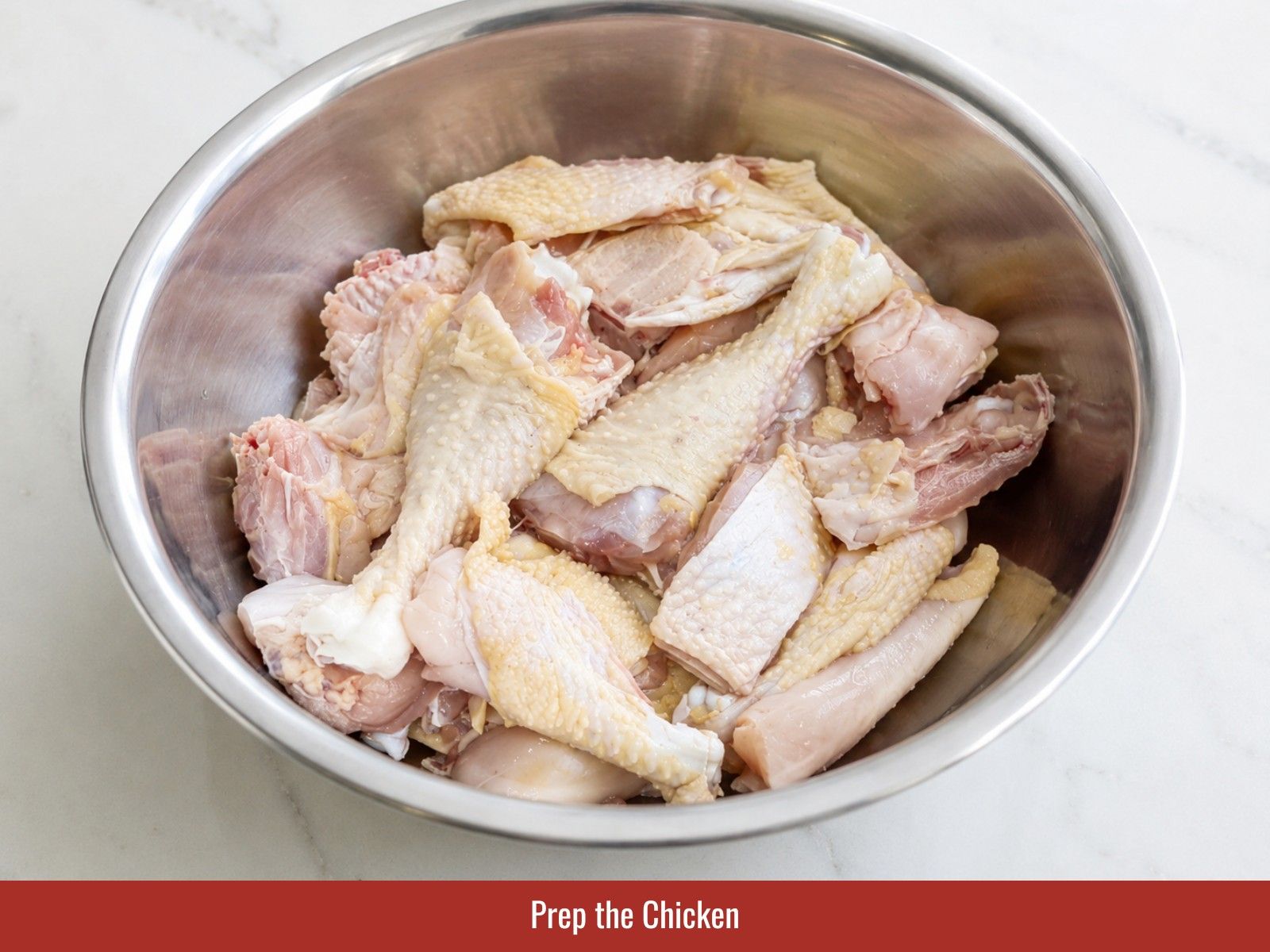 Prepare chicken for bun ga nuong