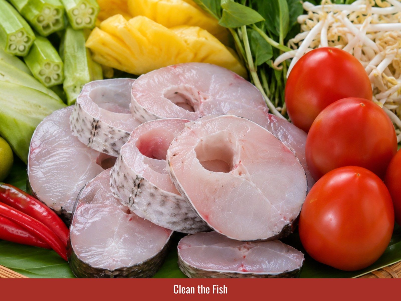 Clean and cut fish for canh chua