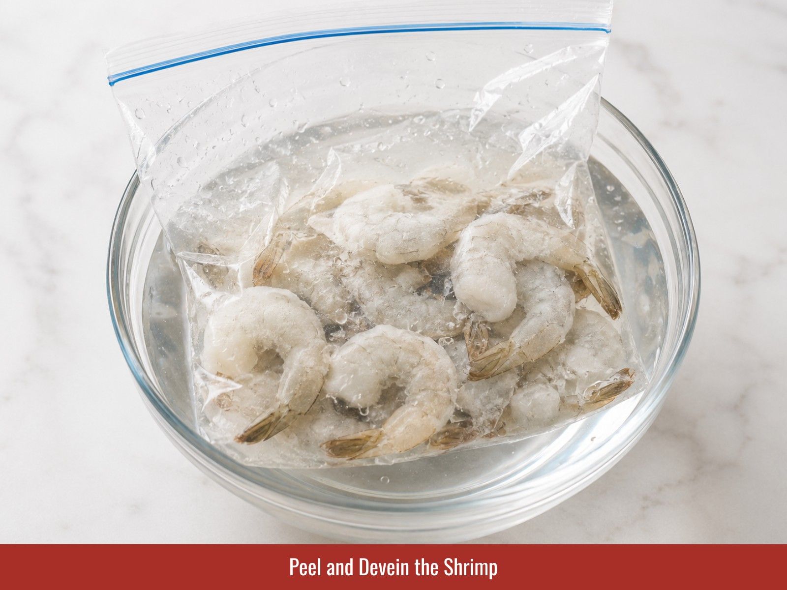 Prepare shrimp for chao tom paste