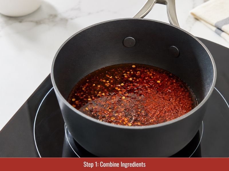 Ingredients combined in a small saucepan