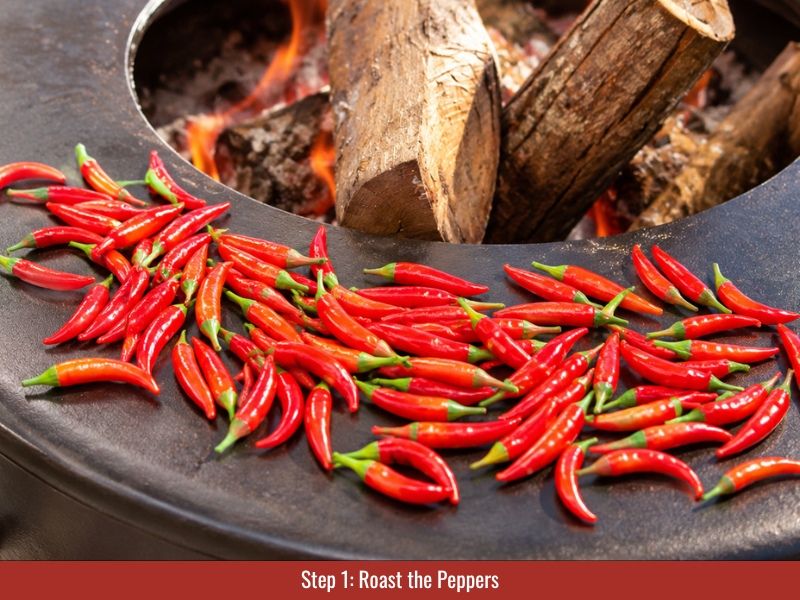 Roast Thai chili peppers