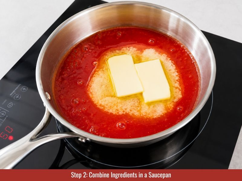 All ingredients combined in a small saucepan