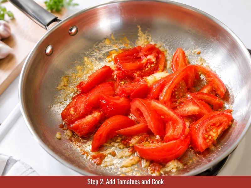 cook tomato for ghost pepper hot sauce
