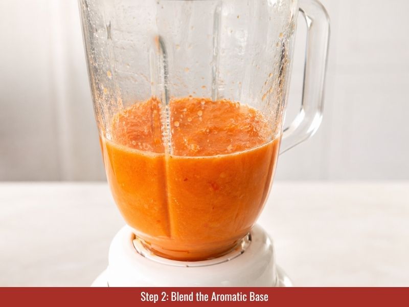 Blend herbs, garlic, ginger, and vinegar