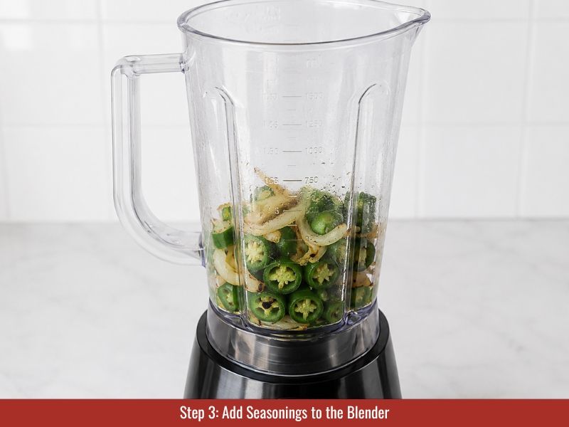 Cooked peppers blended with garlic and seasonings