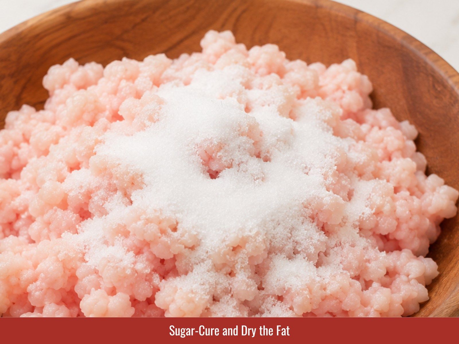 Step 3: Sugar-cure and dry the fat