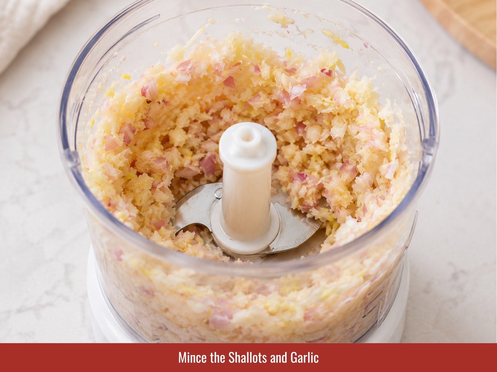 Step 4: Mince shallots and garlic