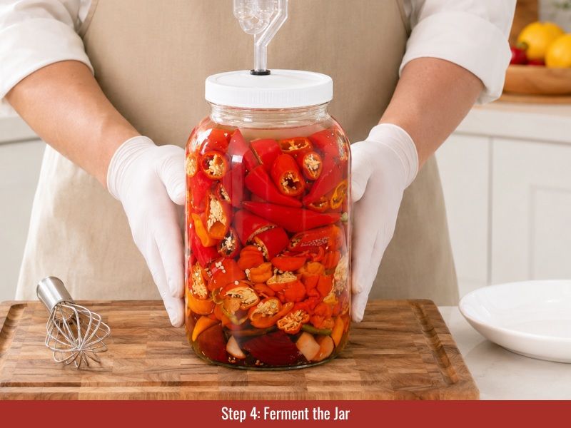 Ferment Trinidad Scorpion hot sauce jar
