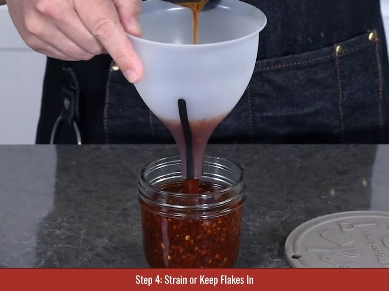 step 4 strain or keep flakes in