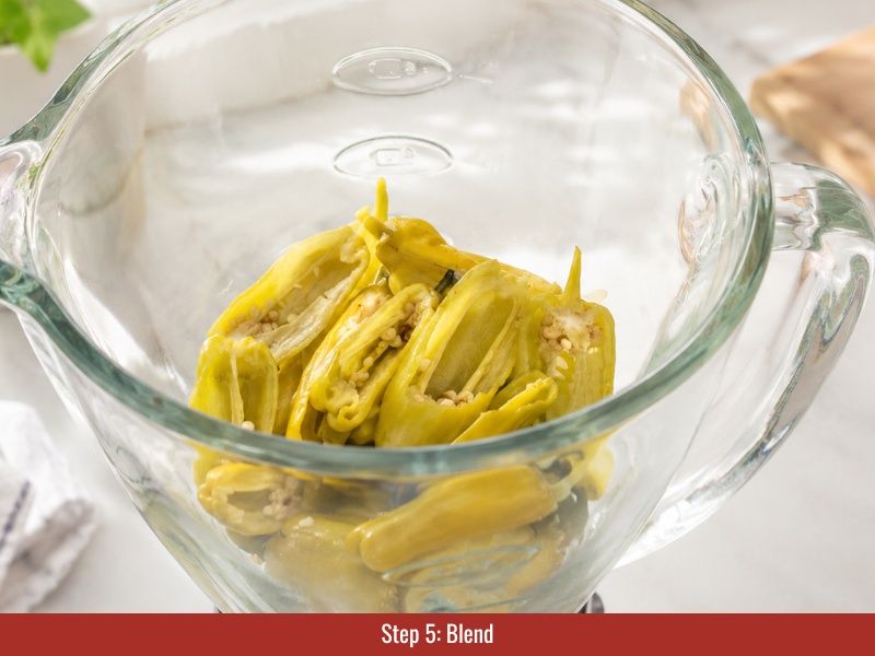 Blend pepperoncini hot sauce