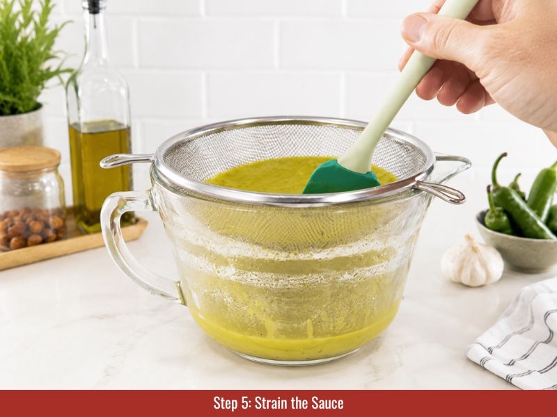 Step 5: Strain the Sauce