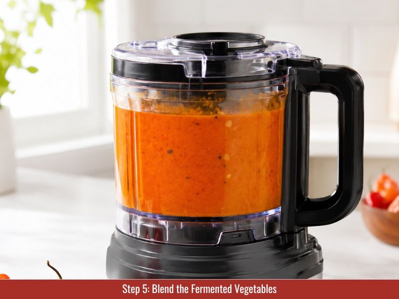 Blend fermented Trinidad Scorpion hot sauce