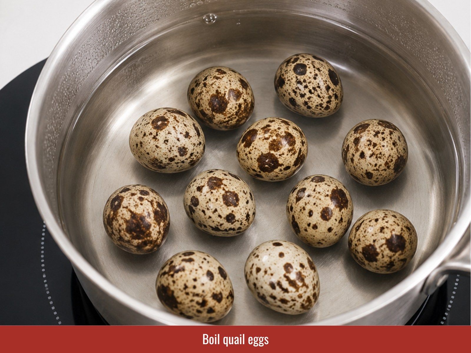 Boil and peel quail eggs