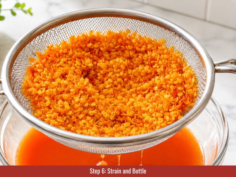 Strain Tabasco hot sauce