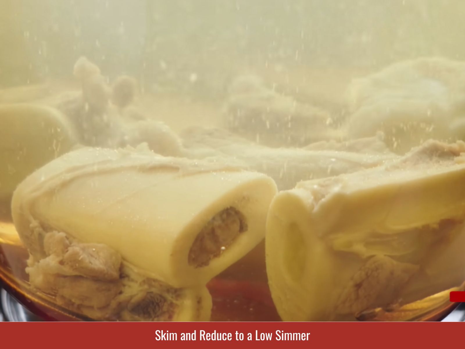 Skimming foam for clear broth