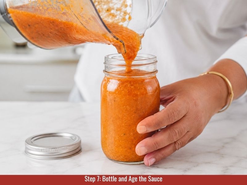 Bottle and age Trinidad hot sauce