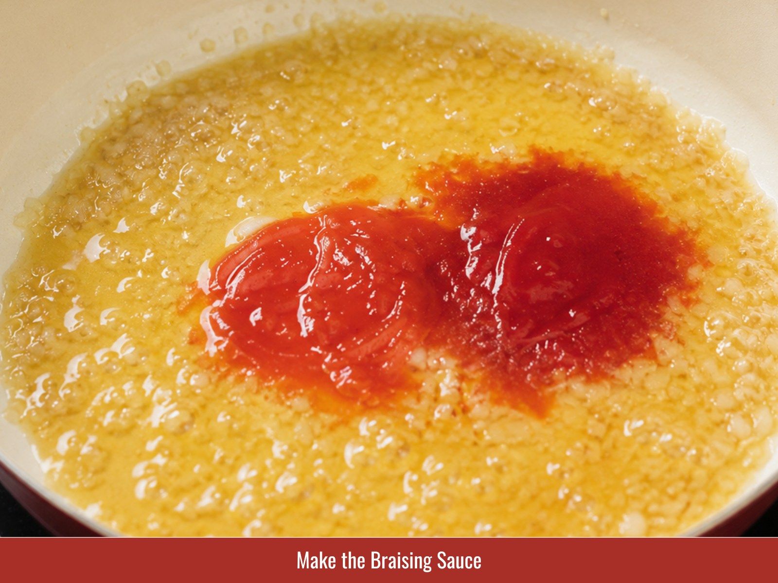 Simmer fish sauce glaze with aromatics