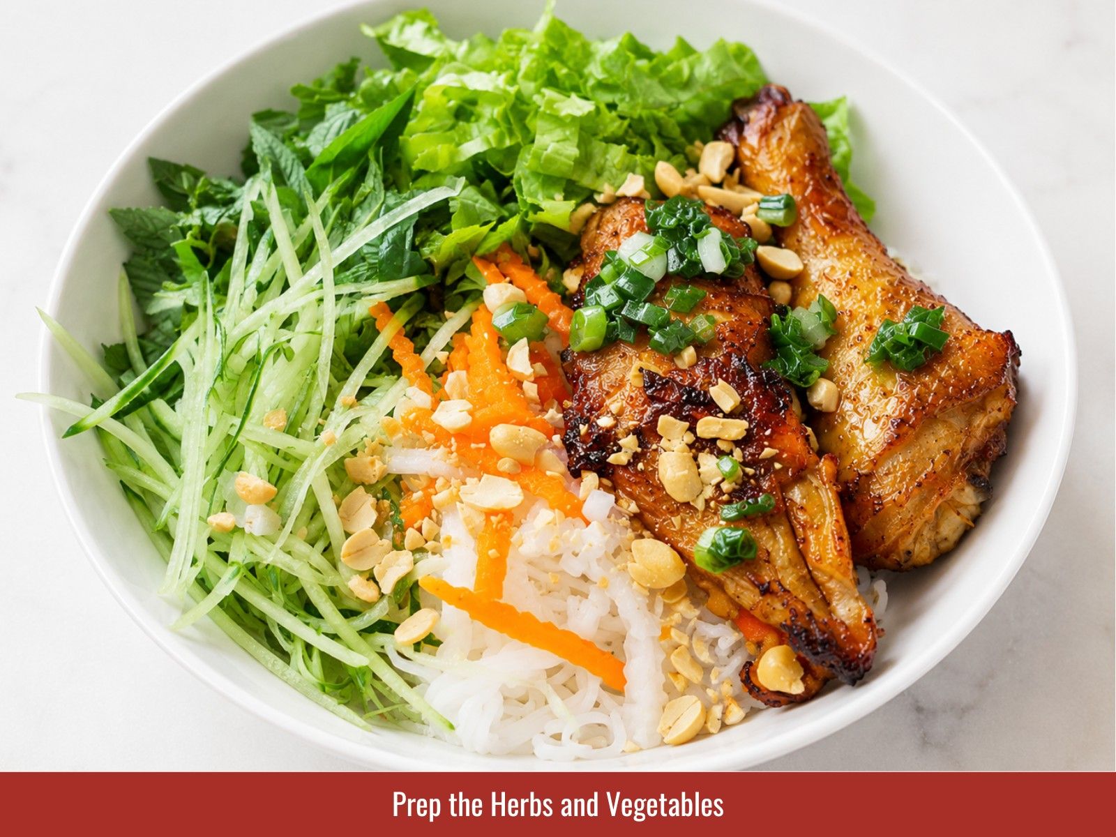 Prepare herbs and vegetables