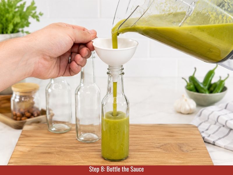 Bottle serrano hot sauce