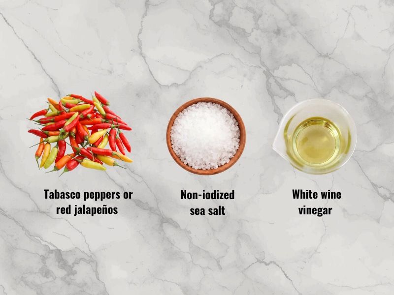 Tabasco hot sauce ingredients