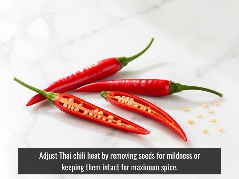 Thai chili hot sauce heat level adjustment