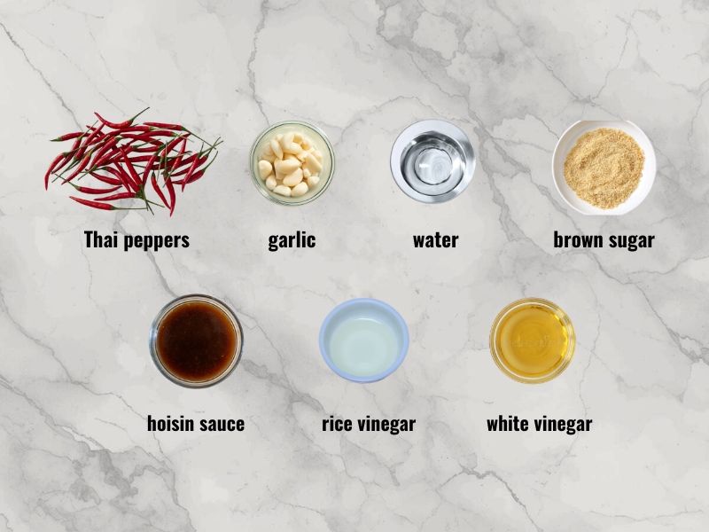 Thai chili hot sauce ingredients