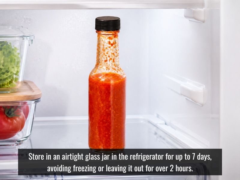 How to store Thai chili hot sauce