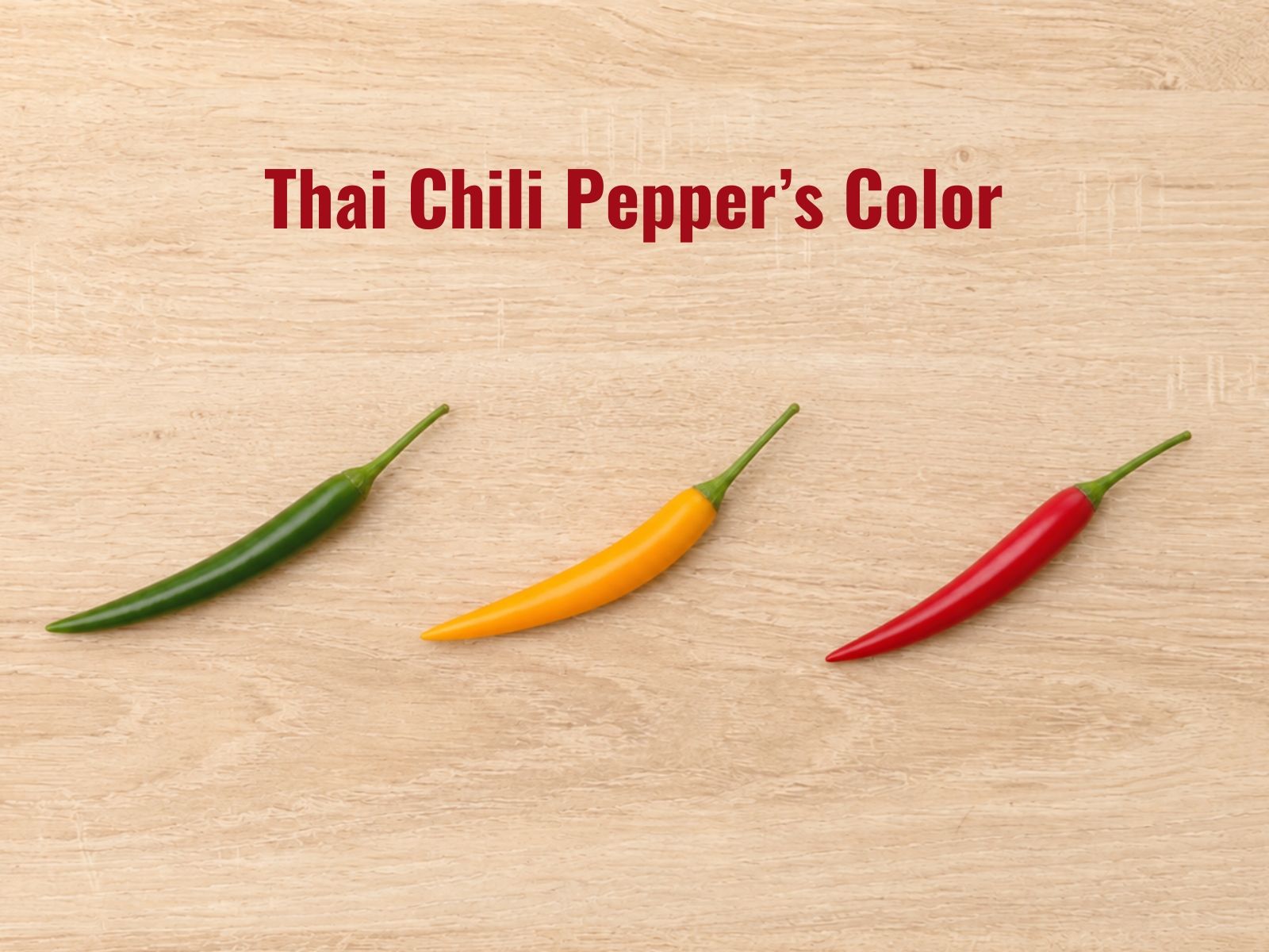 Green, yellow, and red Thai chilies