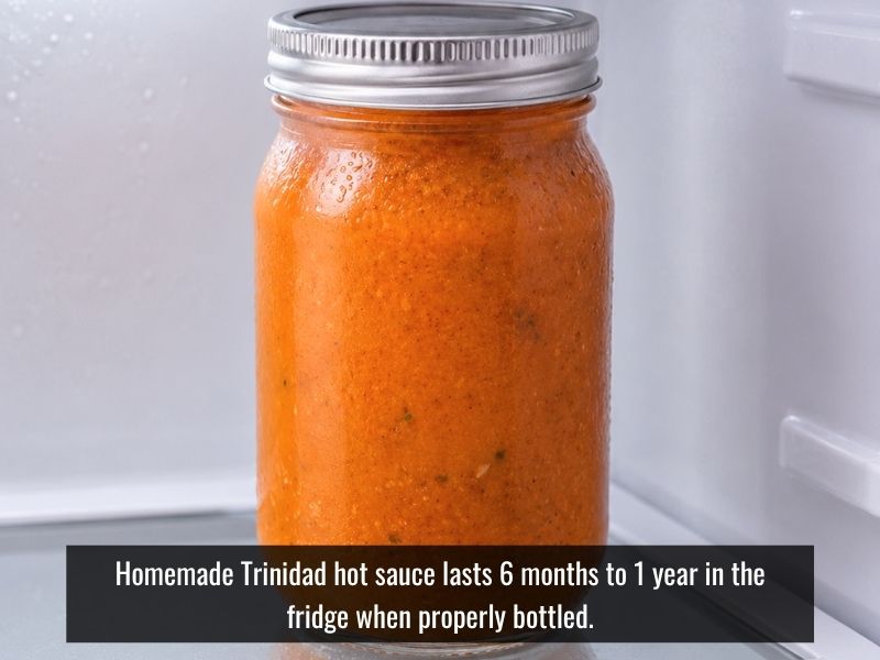 Store Trinidad hot sauce in jars