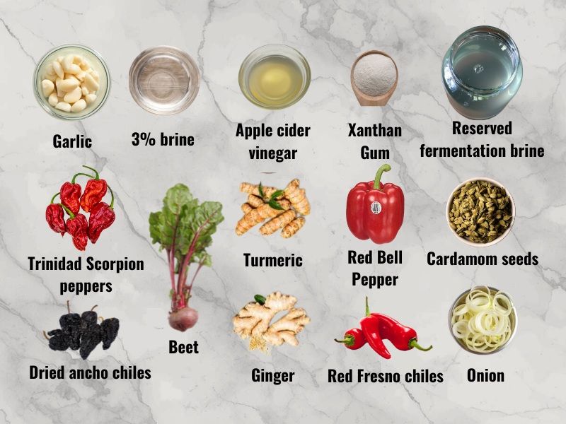 Trinidad Scorpion hot sauce ingredients