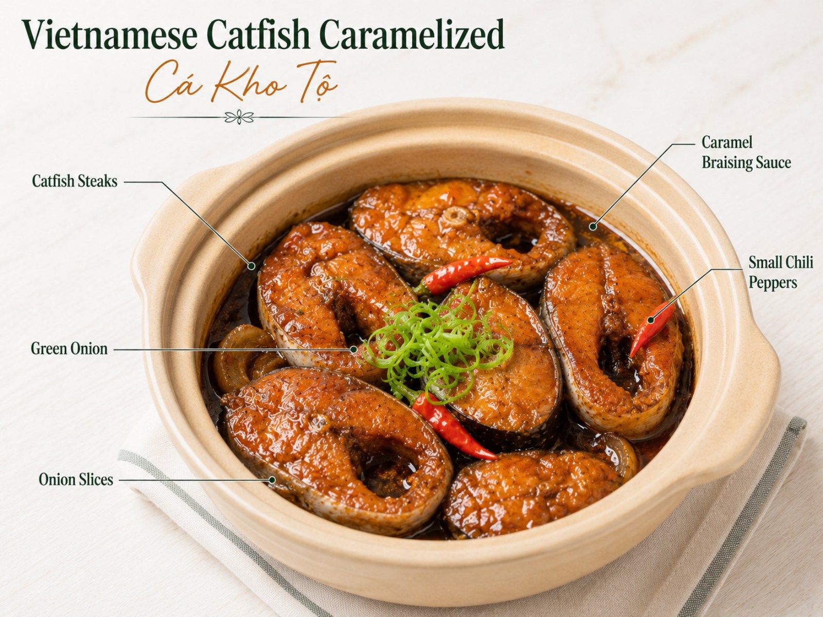 Cá kho tộ catfish overview