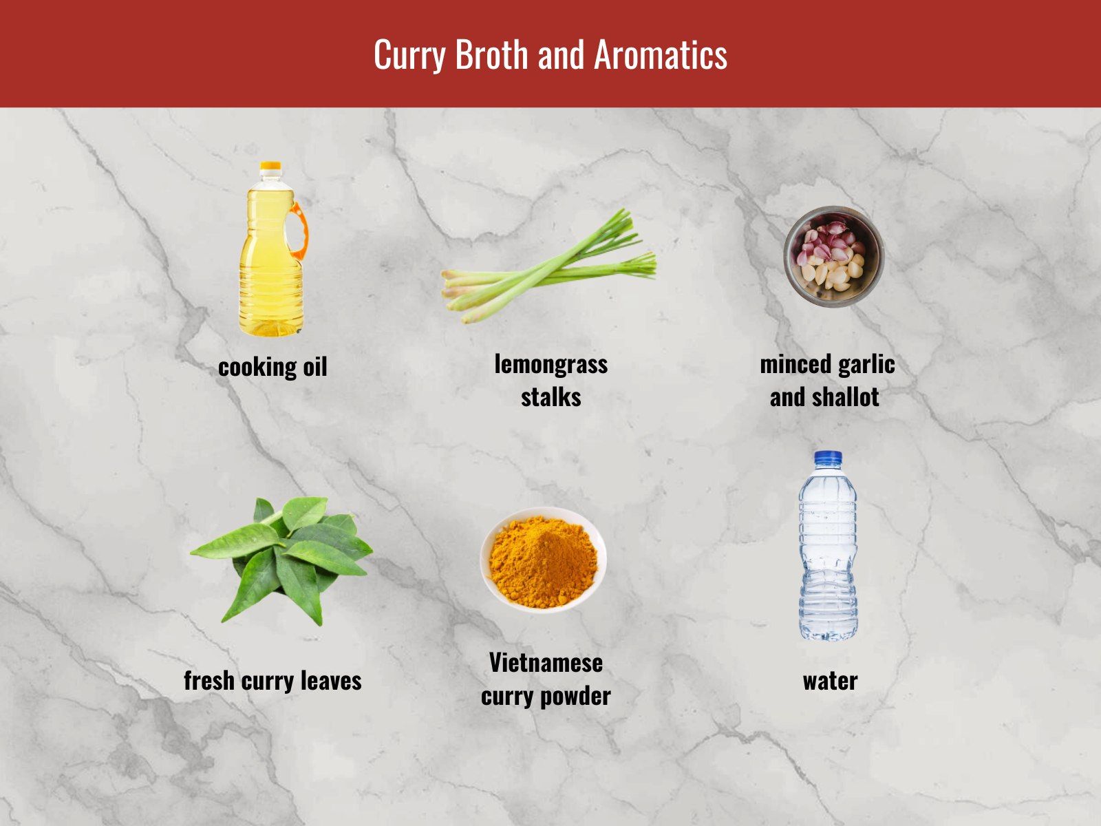 Vietnamese chicken curry broth ingredients