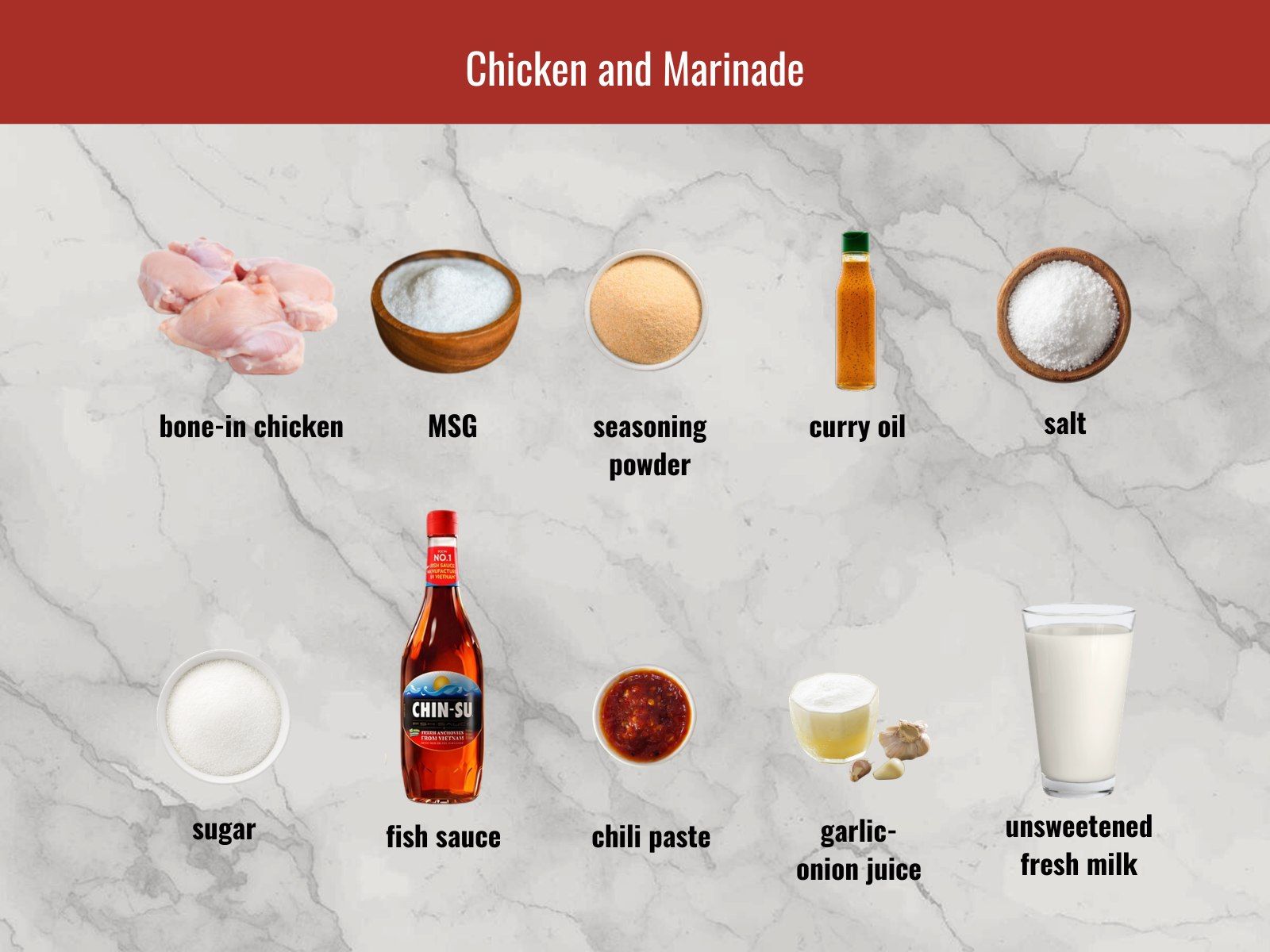 Vietnamese curry chicken marinade ingredients