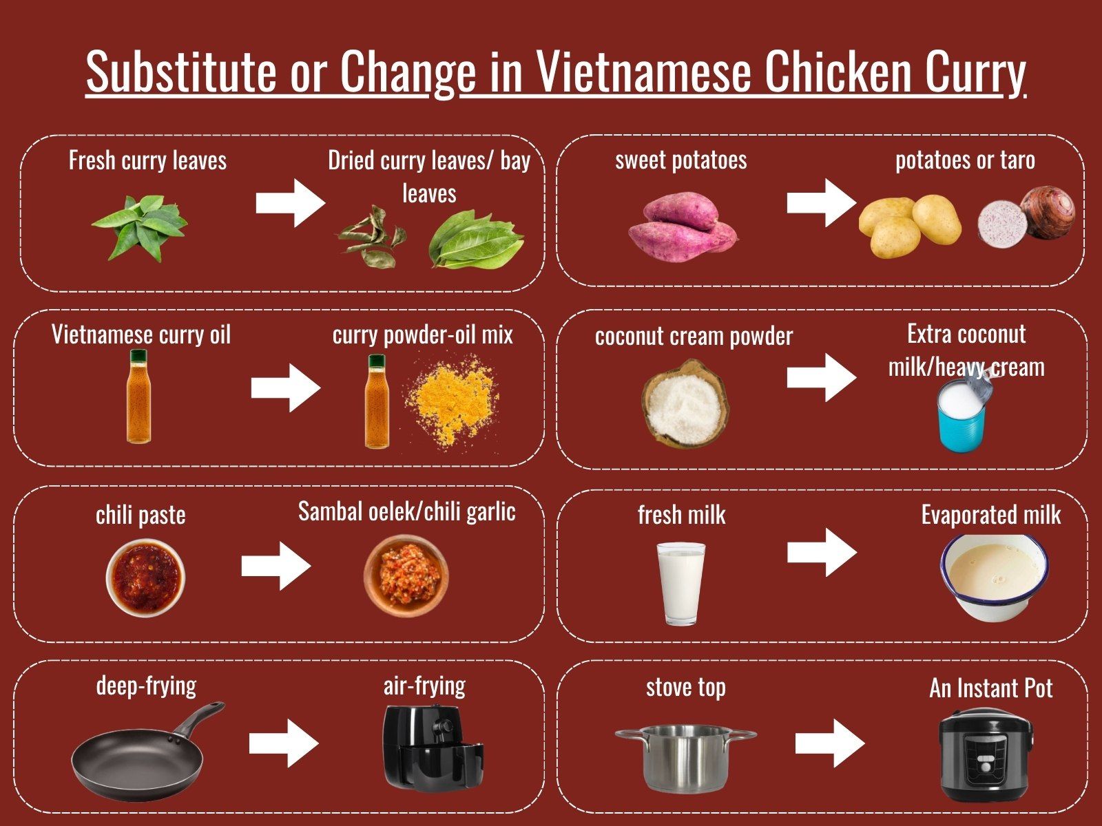 Vietnamese chicken curry substitutions