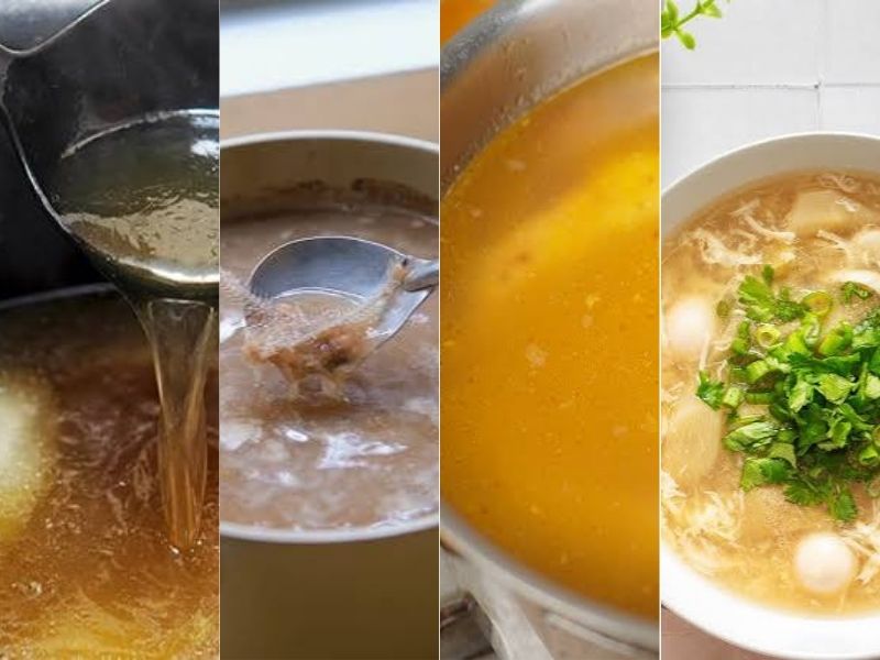 Vietnamese soup broth types including long simmered stock, fermented seasoning, sour broth, and thickened soup