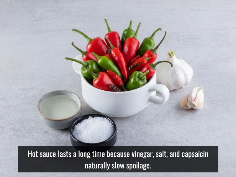 vinegar capsaicin and salt preserve hot sauce